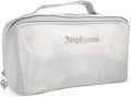 Juicy Couture Makeup Bag - Iridescent Cosmetics Organizer for Travel Essentials | White