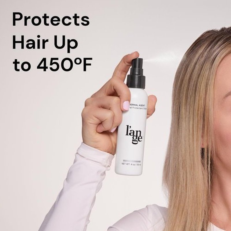L'ANGE HAIR Heat Protectant Spray - 450°F Thermal Agent for Frizz Control & Shine | Lightweight, 4 fl oz