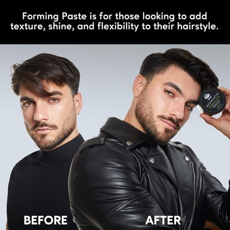TRENDSTARTER Forming Paste - Lightweight Water-Based Hair Pomade Cream | Medium Hold & Shine, 2oz