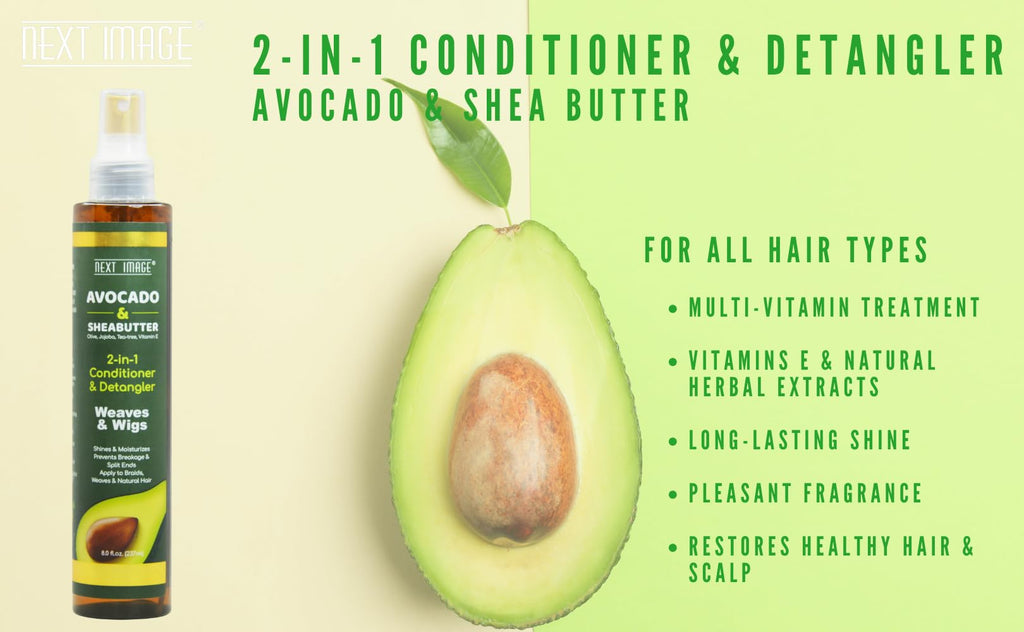 On Natural Next Image Avocado & Shea Butter 2-in-1 Conditioner & Detangler, 8 Ounce