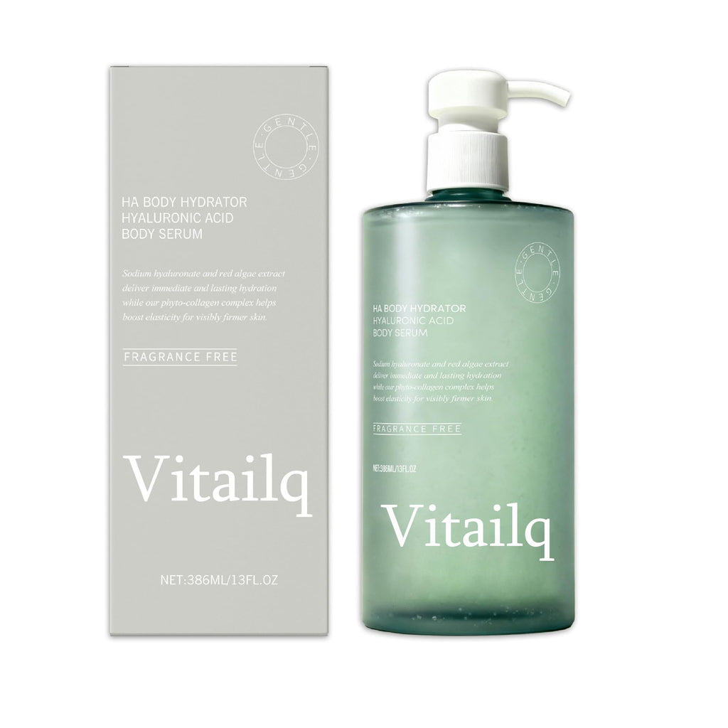 Vitailq Ha Hydrating Body Serum, Body Hydrator Hyaluronic Acid Body Serum, Lightweight Fast-Absorbing Body Care for Deep Hydration & Silky,Non-greasy Skin (1pcs)