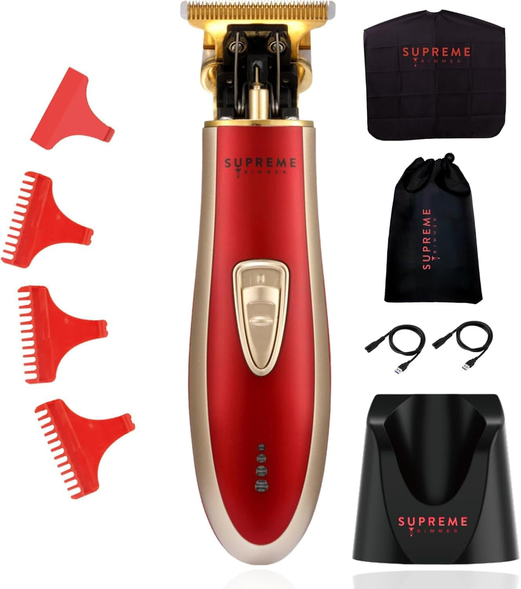 Supreme Trimmer Professional T Shaper | Cordless Hair & Beard Liner for Men | Low Noise, Precision Edger Clippers | Ideal for Sensitive Skin, Kids & Elderly | Barber & Home Use