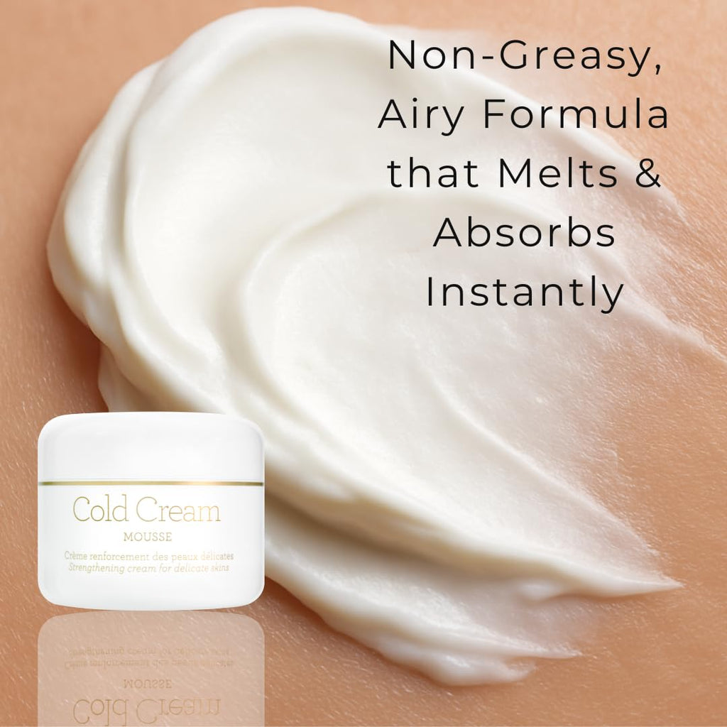 Gernetic Cold Cream Mousse, Strengthening Daily Face Moisturizer for Delicate Sensitive Skin, Lightweight Texture, 50ml/ 1.7 oz
