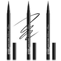 Stylish Ultra-precise Waterproof Liquid Eyeliner - Long Lasting & Smudgeproof Eye Liner with Ultra Fine Felt Tip, Ophthalmologist-Tested, Gentle for Sensitive Eyes, Vegan- Black(Pack of 3)