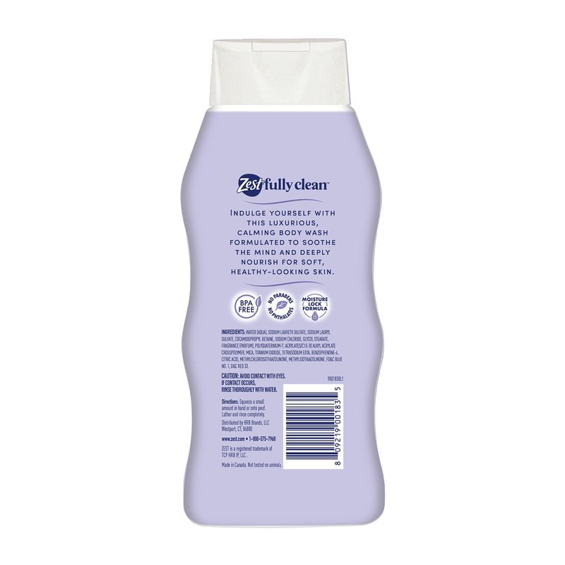 Zest Body Wash - Lavender Body Wash - Relaxing Scent - Hydrating Body Soap - Suitable for All Skin Types - Fresh and Clean Lavender - 20 oz