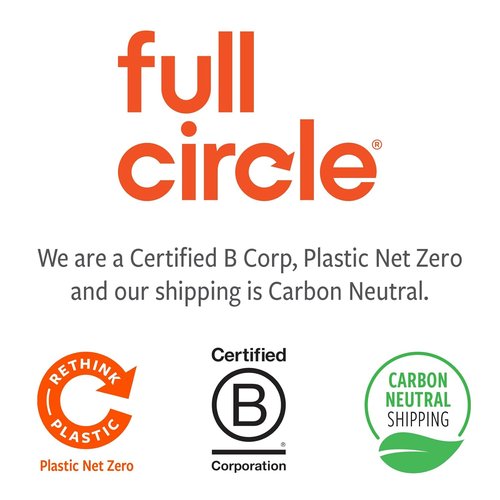 Full Circle | Refillable Glass Spray Bottle - Versatile Stream & Mist Options, 16oz Gray, 3 Pack for Non-Toxic Cleaning & Plant Care