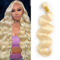 20 Inch 613 Bundles Human Hair 1 Bundle Blonde Bundles Human Hair 100% Unprocessed 14A Grade Brazilian Virgin Raw Weave hair 613 Body Wave Bundle Human Hair Extensions for Women