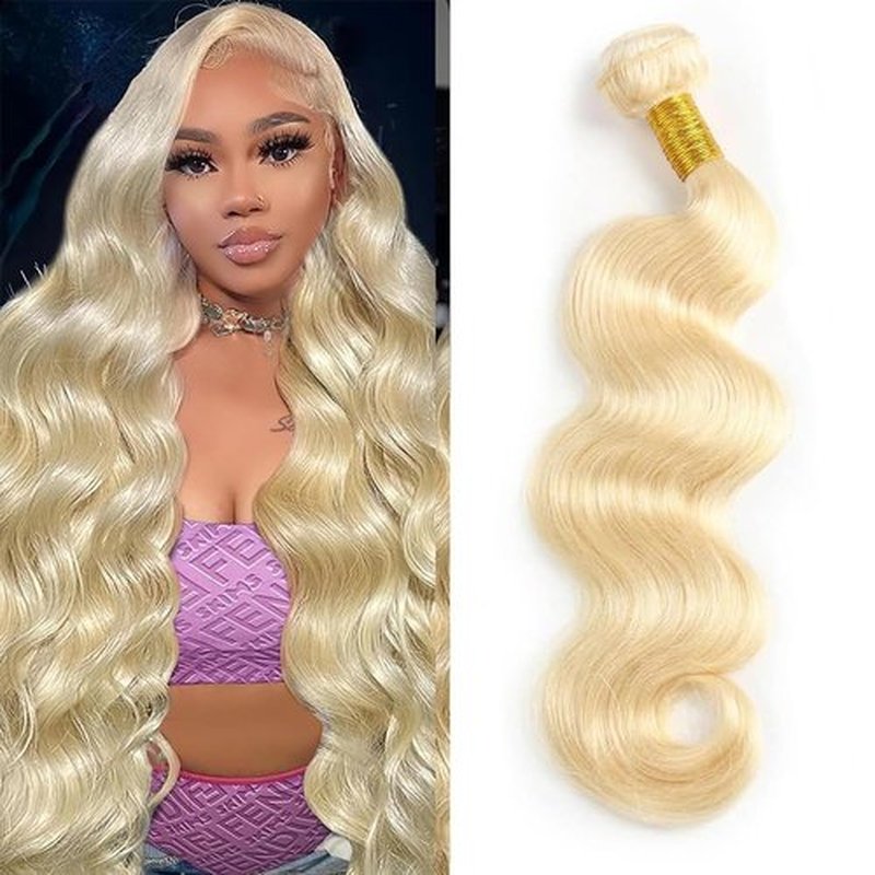 20 Inch 613 Bundles Human Hair 1 Bundle Blonde Bundles Human Hair 100% Unprocessed 14A Grade Brazilian Virgin Raw Weave hair 613 Body Wave Bundle Human Hair Extensions for Women