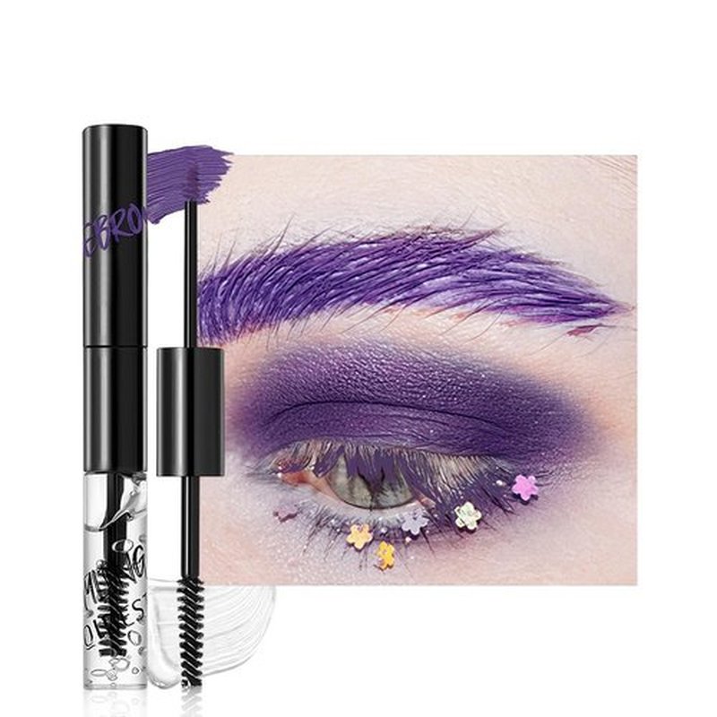 Skiennix 2-in-1 Semi-Permanent Eyebrow Gel & Lamination Gel - Lightweight, Waterproof Formula for 24HR Hold | Clear (04#Purple)