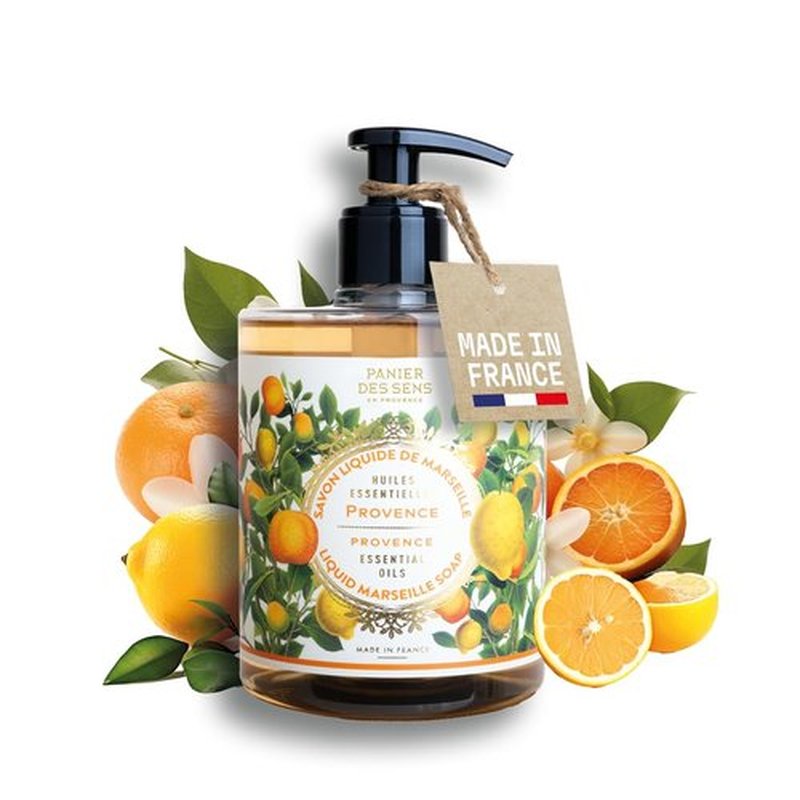 Panier des Sens - Moisturizing Liquid Hand Soap - Fresh Citrus Scent - 97% Natural - 16.9 Fl Oz