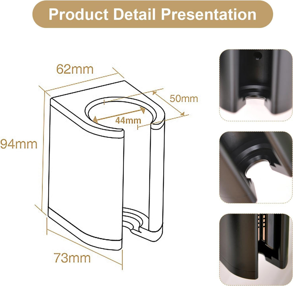 Wall Mount Holder Compatible with Dyson Airstraight & Airwrap, Aluminum Straightener Organizer Stand, Curling Iron Storage Rack for Bathroom
