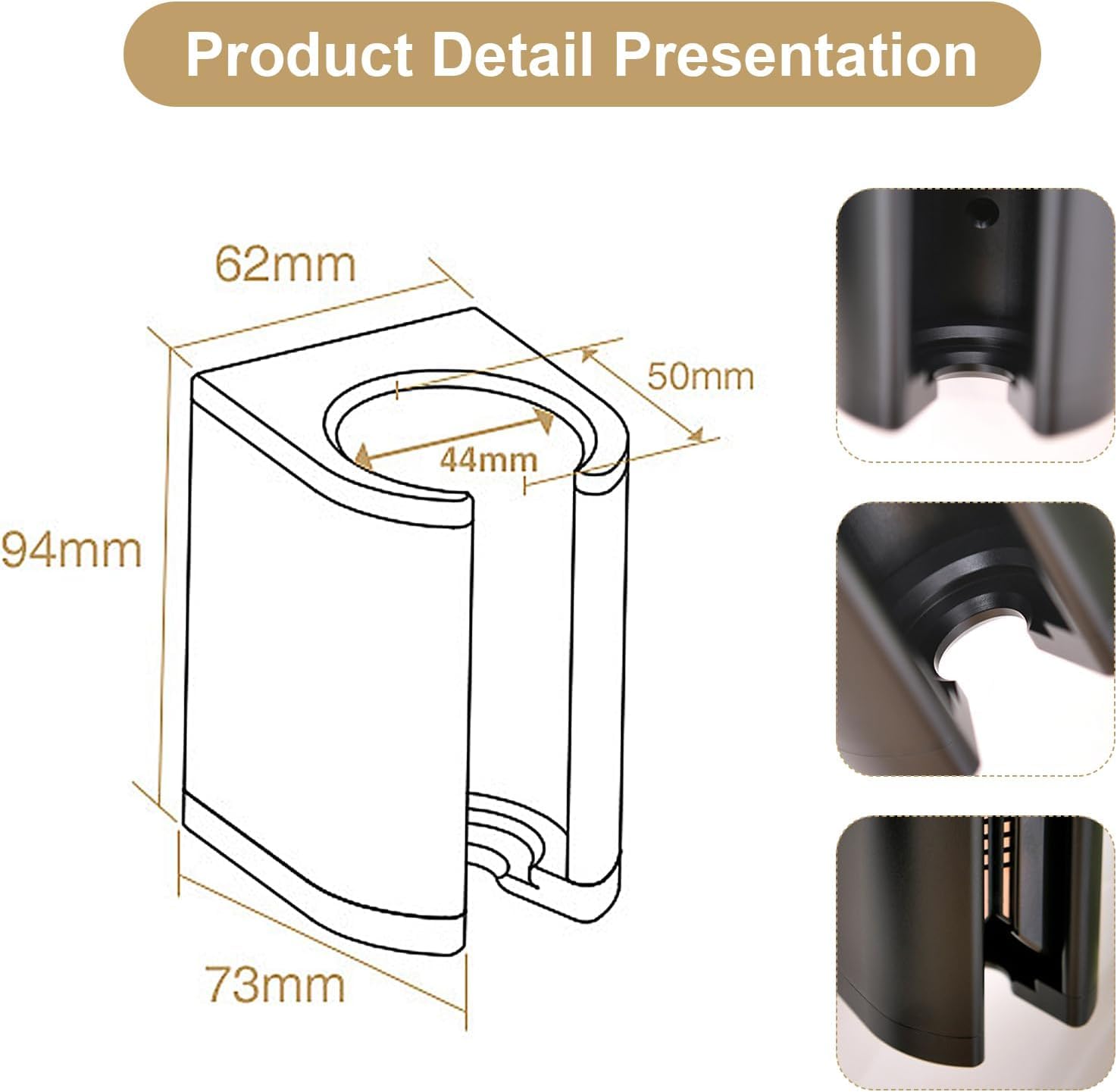Wall Mount Holder Compatible with Dyson Airstraight & Airwrap, Aluminum Straightener Organizer Stand, Curling Iron Storage Rack for Bathroom