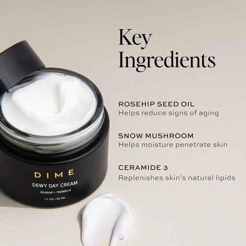 DIME Beauty Moisture Skin Care Set - Dewy Day Cream and Restorative Night Cream Non Toxic Face Moisturizer for Dry or Sensitive Skin Barrier Repair Day and Night Hydrating Facial Creams