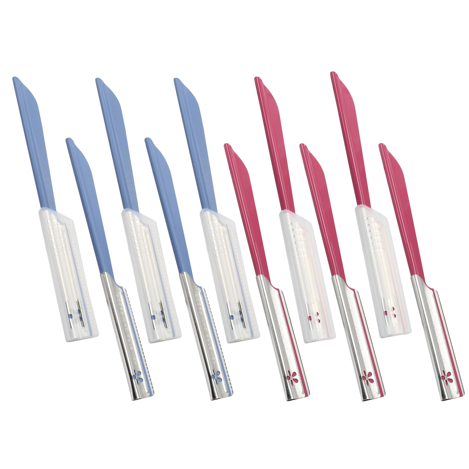 Coufce 10 pcs Red and Blue Eyebrow Trimmer Women