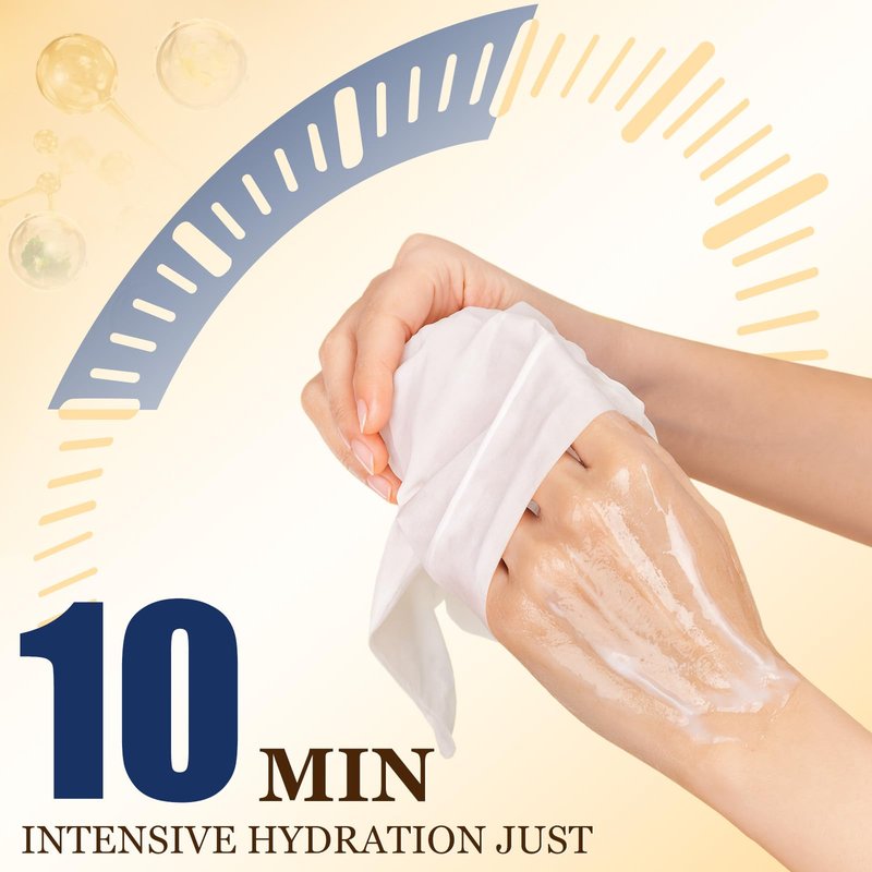 Z:SEA Repairing Hand Masks 5 Pack, Moisturizing Gloves for Dry Hands with Shea Butter, Niacinamide, Meadowfoam Seed Oil, Vitamin E, Repairs & Softens Rough Skin, Reduce Wrinkles & Hangnails