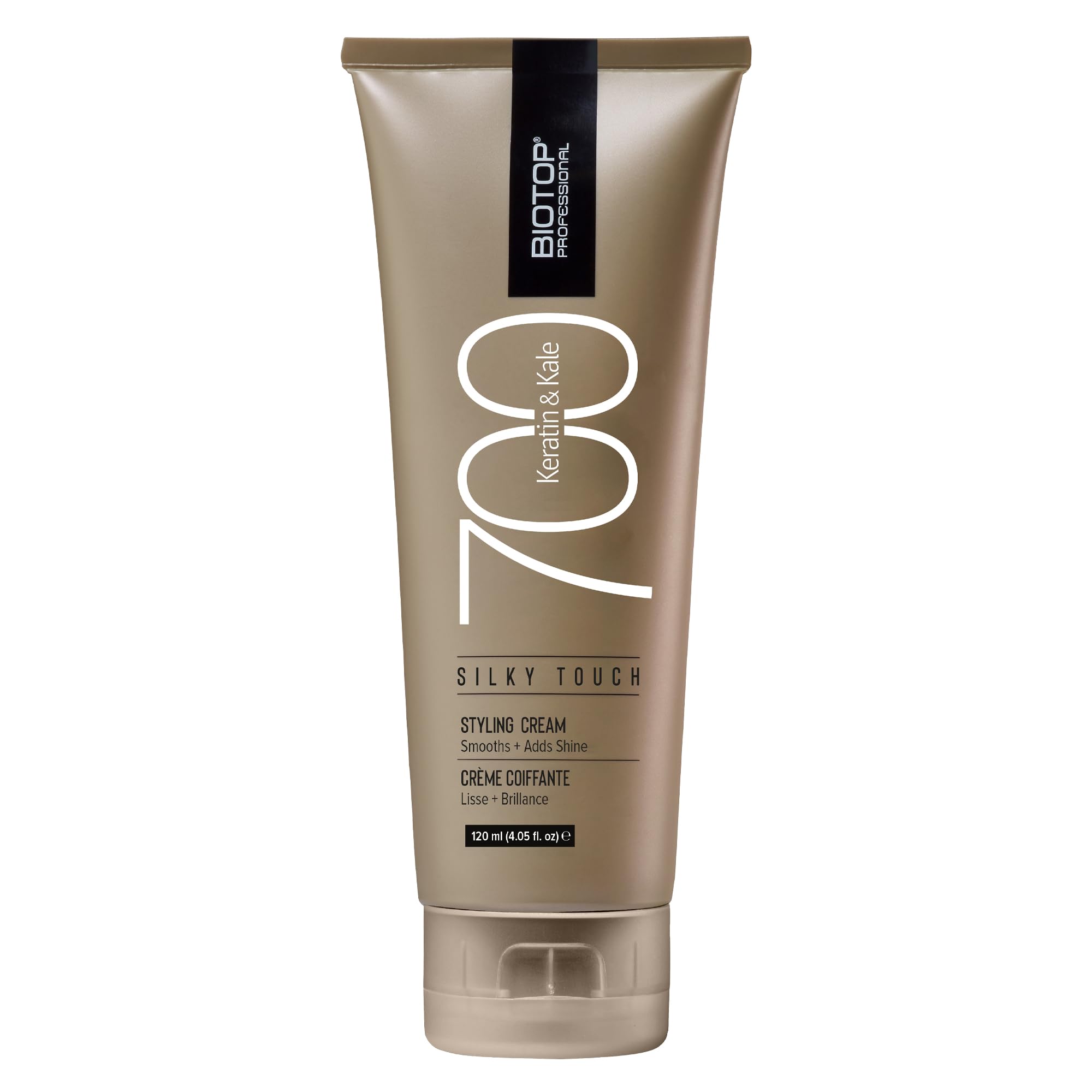 Biotop Professional 700 Keratin and Kale Silky Touch - Hair Styling Cream for Extra Shine & Polish - Flyaway Tamer - Frizz Control For All Hair Types - 4.05 Fl Oz