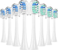Philips Sonicare Replacement Toothbrush Heads - 8 Pack Compatible with Click-On Handles - White