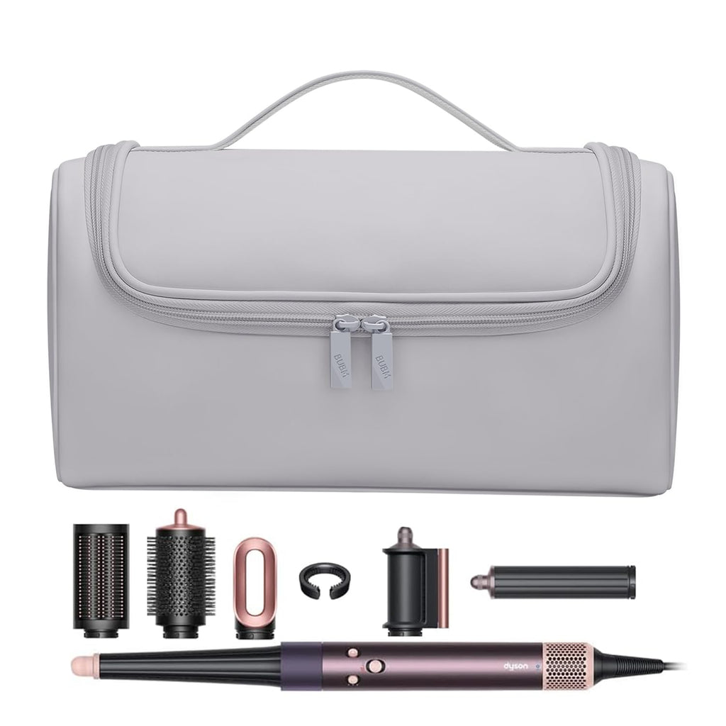 BUBM Padded Storage Travel Bag for Dyson Airwrap Complete Styler, Gray