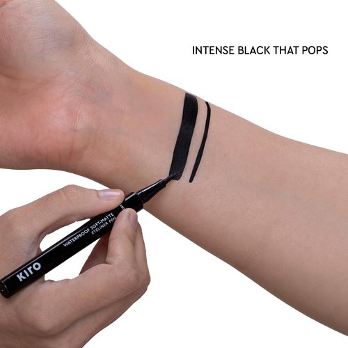 KIRO Soft-Matte Waterproof Eyeliner Pen – Carbon Black | Smudge-Proof, Vegan & Paraben-Free | High-Precision Liquid Eye Pen with Quick-Dry Formula | Intense Matte Finish | 24-Hour Stay | 1.1 ml