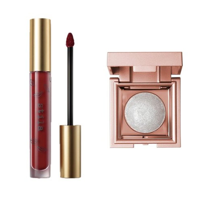 Stila Stay All Day Liquid Lipstick - Glamberry & Heaven's Dew All Over Glimmer - Silverlake Bundle