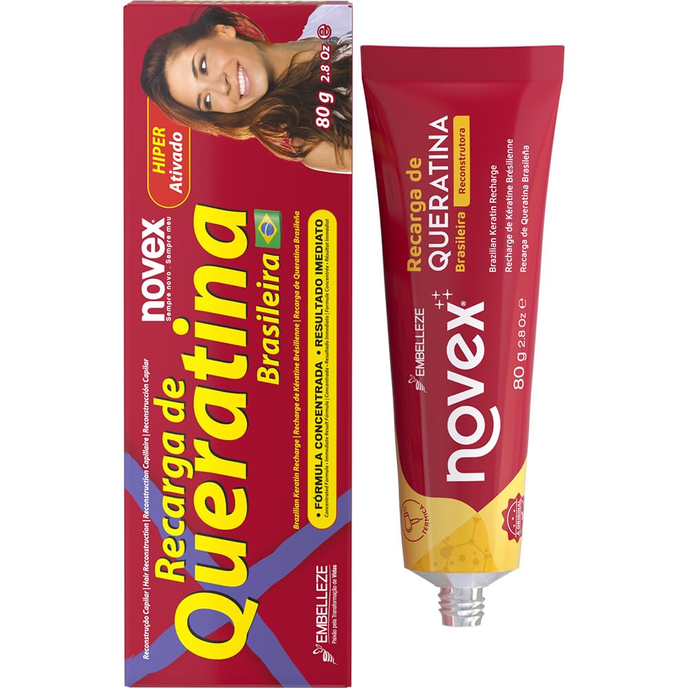 Novex Keratin Recharge Leave in Conditioner - Reconstructive Keratin, Frizz control & Damage Repair
