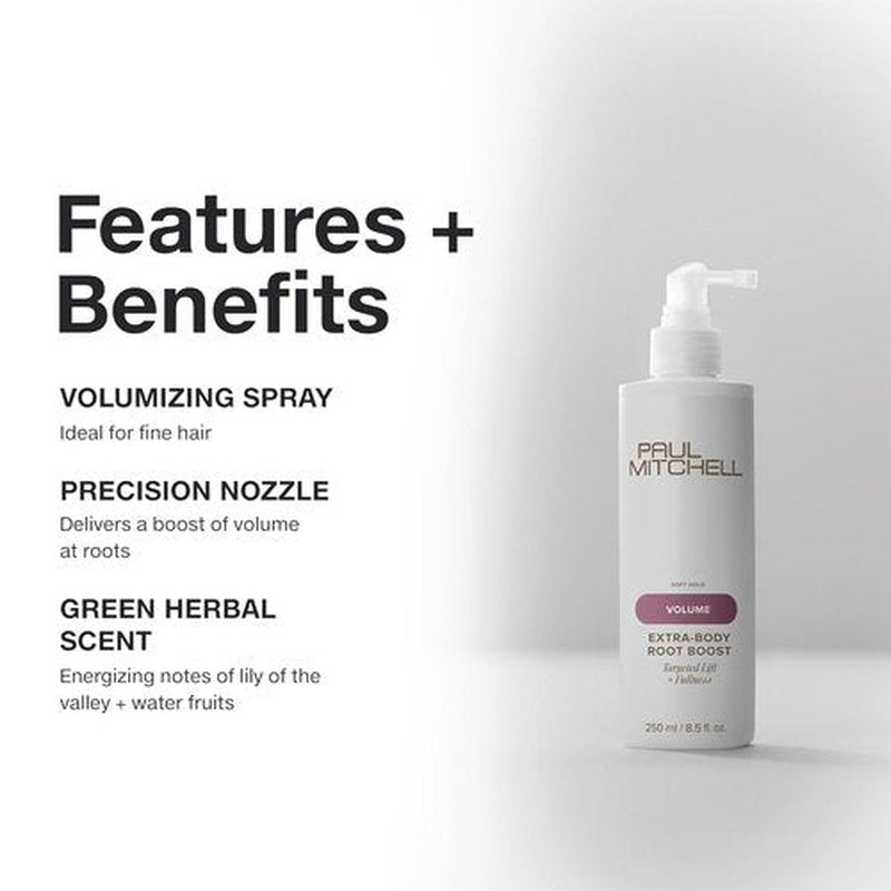 Paul Mitchell Extra-Body Root Boost Volumizing Spray - Targeted Lift for Fine Hair, Adds Fullness