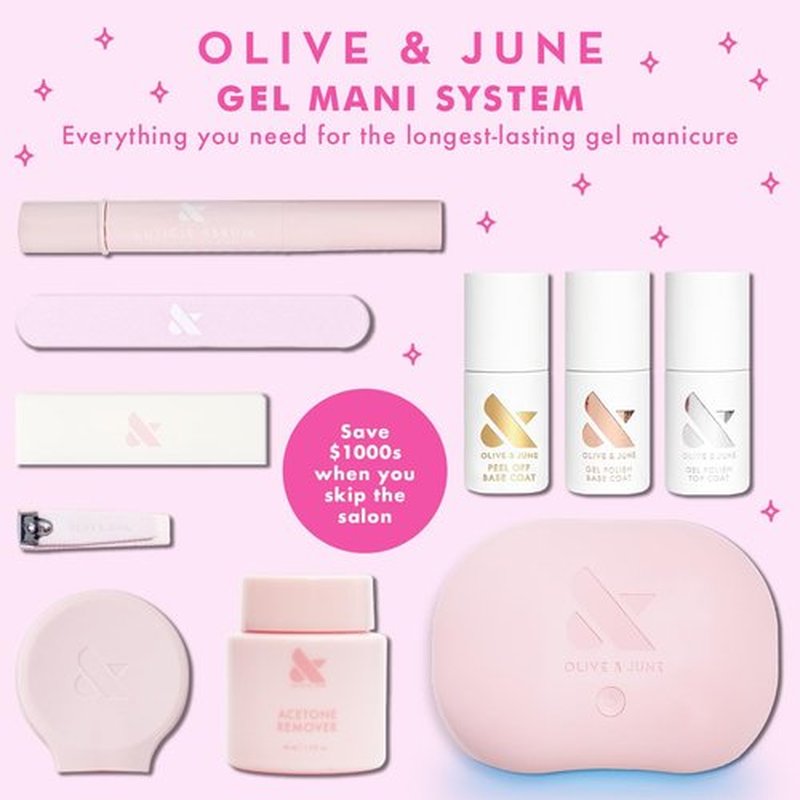Olive & June Gel Polish | Valentine's Day | UV LED Nail Lamp Needed | Long Lasting Formula | Up to 21 Days of Wear | Damage-Free Removal | Salon-Quality Manicure, Pedicure | Obsessed | Dark Ruby
