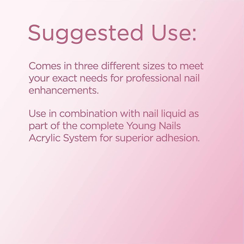 Young Nails Acrylic Cover Powder - Professional Self-Leveling Nail Powder in Flamingo, 45g