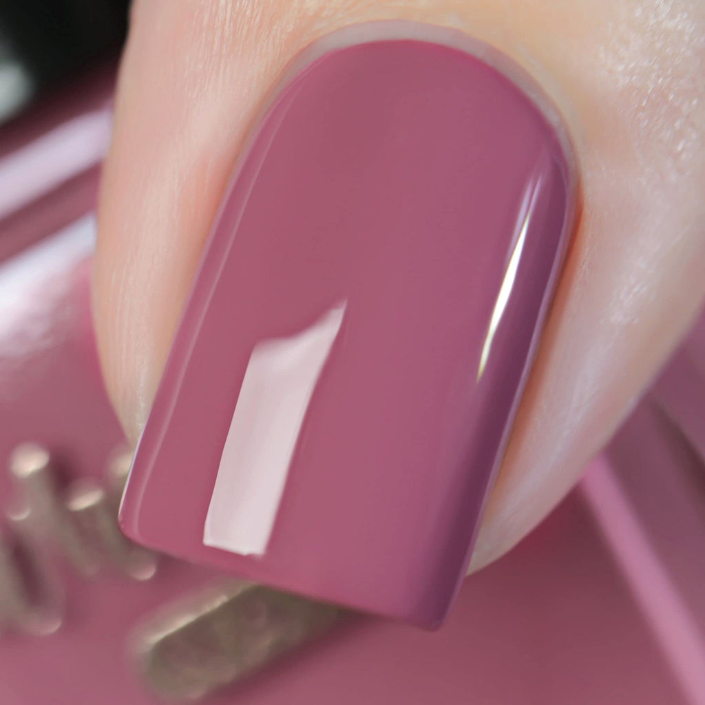 Whats Up Nails - Tempest Nail Polish Mauve Pink Creme Lacquer Varnish Made in USA 21 free Cruelty Free Vegan Clean