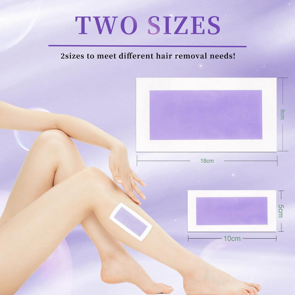 Wax Strips Hair Removal for Women: Waxing Kit with 72 Pcs Body Waxing Strips Dual Sides & 4 Calming Oil Wipe For Face, Bikini, Legs, Lip, Brazilian Wax Kit At Home, Hypoallergenic All Skin