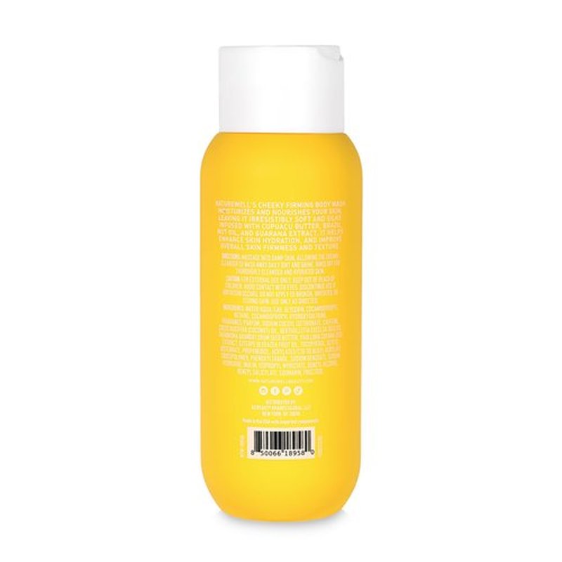 NATURE WELL Cheeky Firming & Cleansing Body Wash, Infused With Caffeine, Brazil Nut Oil, & Guarana Extract, Scented With Pistachio, Almond, Coconut, & Salted Caramel, 13 Fl Oz
