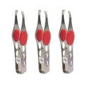 3Pcs Silver Tweezer With LED Light for Hair Removal Makeup Tool Eyebrow Eyelash Tweezers for Women Facial Hair, Lash Trimmer,Hair Ingrown for Tweezer,Women's Hair Removal Tweezers