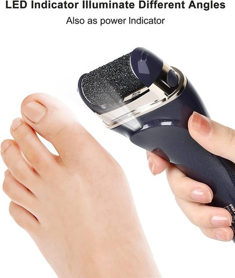 Skiennix Electric Callus Remover - Rechargeable Portable Foot File for Smooth Skin | Ideal Gift (Black)