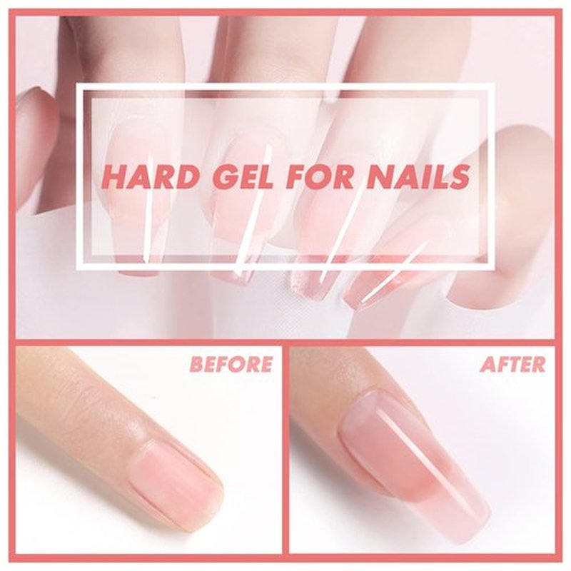 AIJIMEI LED/UV Hard Gels for Nails Extension Polish Kit Hard Gel for Nails Art Buildering for Nails Builder Glue in a Bottle Nail Builders Gel (Multicolor)