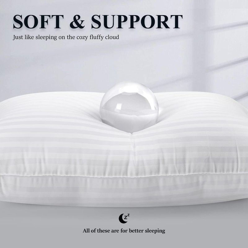 COZSINOOR Queen Size Bed Pillows for Sleeping - Hotel Quality Cooling Microfiber Set of 2 | Skin-Friendly Comfort