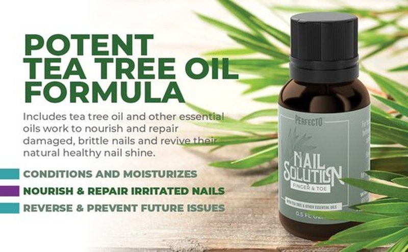 Perfecto Toenail Treatment with Tea Tree Oil - Fingernail and Toe Nail Treatment Extra Strength - Nail Repair Foot Nail Treatment - Renews Foot, Yellow & Cracked Nails