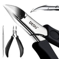 DEOU Toenail Clippers Blade for Ingrown and Thick Nails Stainless Steel Pedicure Tools at Home ingrown toenail Treatment Professional Podiatrist Nail Clippers with (Eagle Beak Pliers+Nail Remover)
