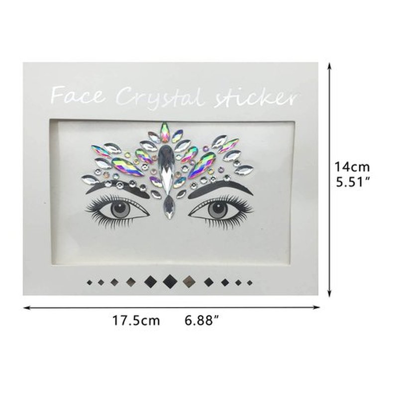 GLARYYEARS Face Gems, 10-Pack Face Jewels Temporary Tattoo Stickers, Face Jewelry Rhinestones Diamonds Crystals, Rave Accessories for Festival Holiday Costumes & Makeup