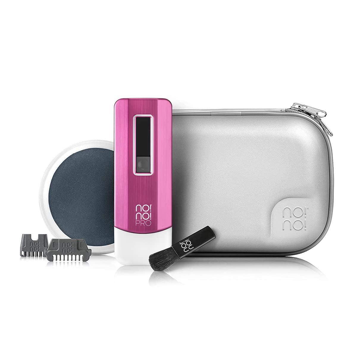 no!no! Pro Hair Removal Device - Treats All Skin Colors and Hair Types - Hair Removal for Women and Men - Hair Remover for Face & Body Hair - Pink