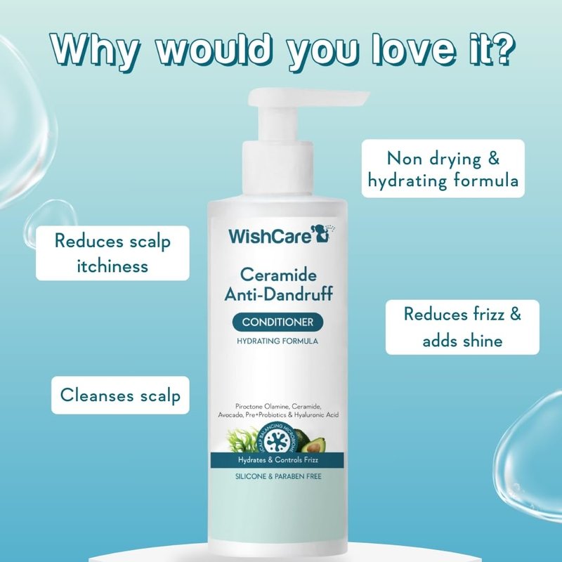 WishCare Anti Dandruff Conditioner for Dry & Frizzy Hair - 200 ML