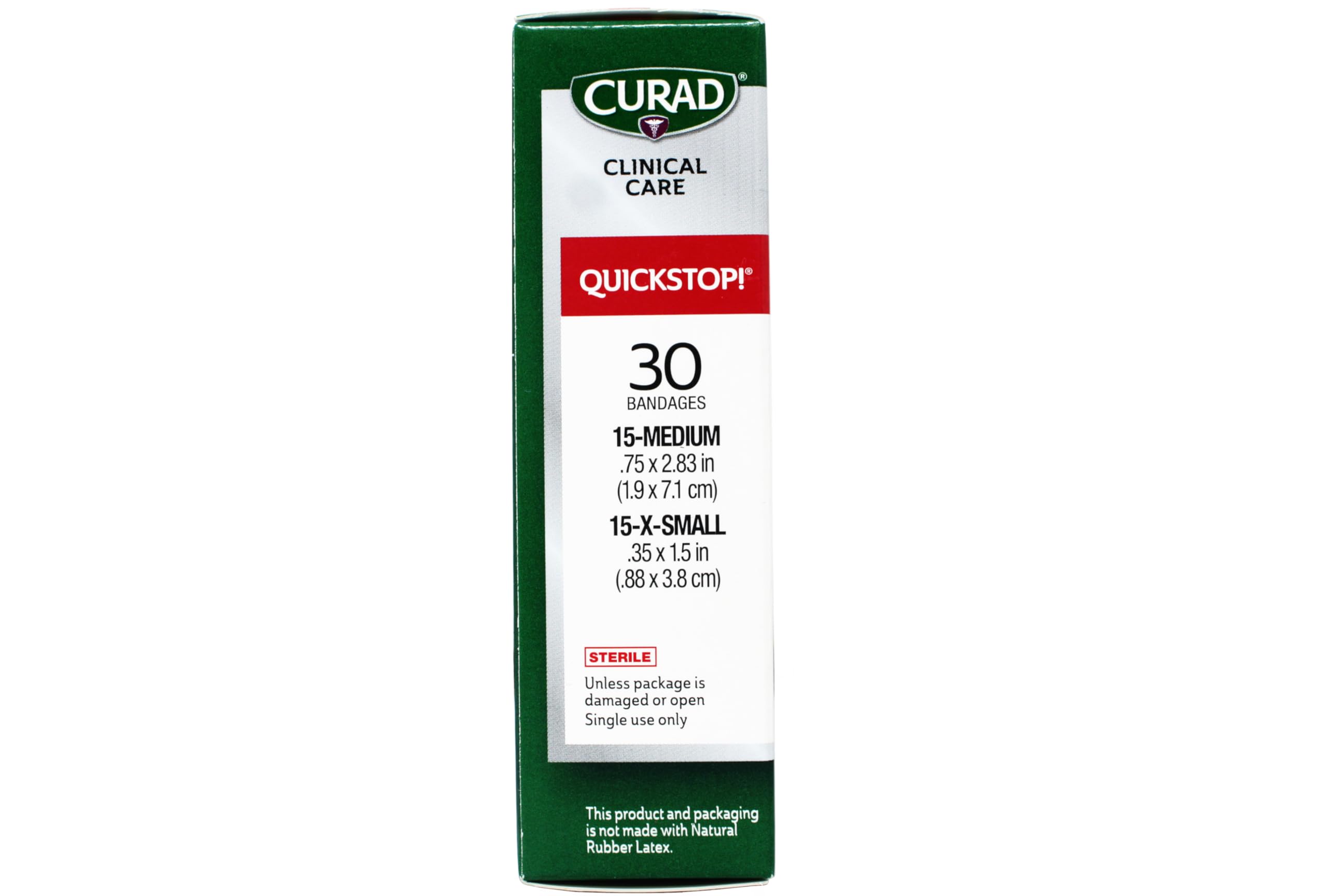 Curad Qck Stop BLD Band A Size 30ct Curad Quick Stop Blood Controlling Bandages Assorted 30ct