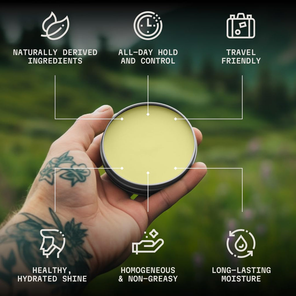 Striking Viking Beard Oil and Balm Set - Dual Use Leave in Beard Conditioner Tames, Styles, Softens, and Moisturizes Beards and Mustache - Made with Natural and Organic Argan and Jojobo Oils