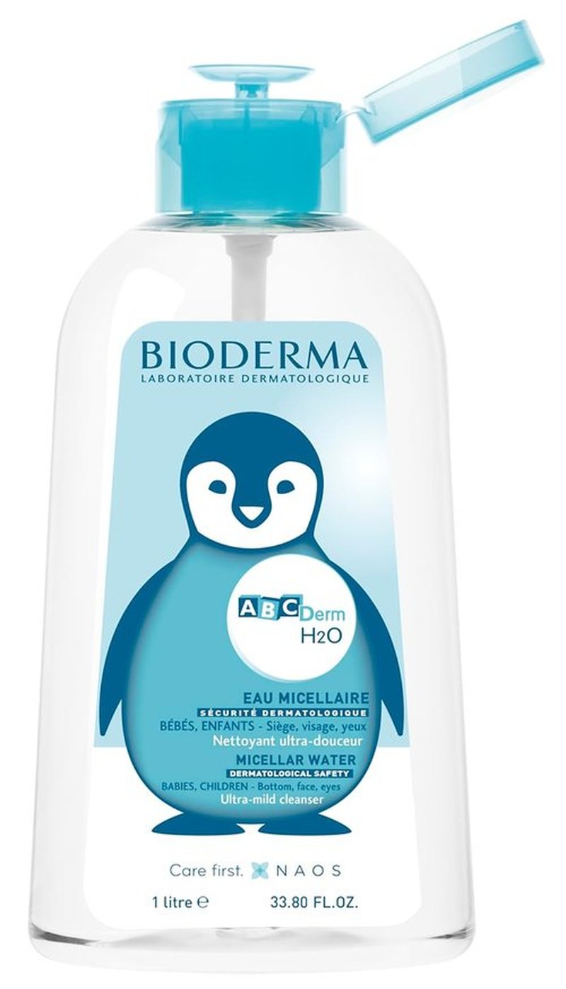 Bioderma ABCDerm H2O - Gentle Cleansing Water for Baby Skin - 500ml Size