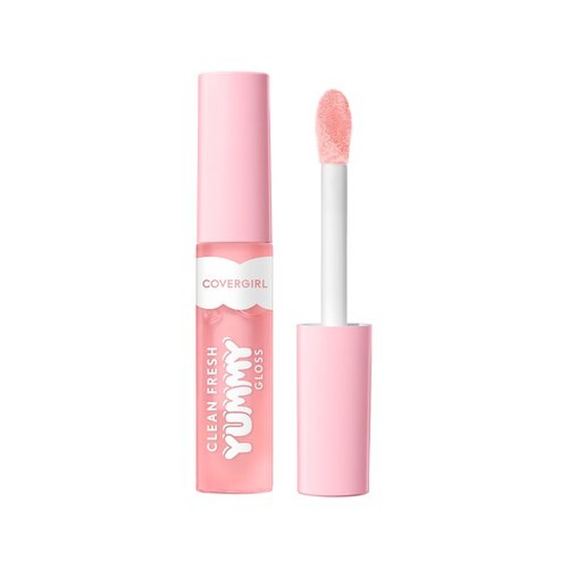COVERGIRL Clean Fresh Yummy Lip Gloss, Sunshine Rays, W&F, Hydrating, Non-Sticky, Hyaluronic Acid, Glassy Shine, 0.33oz
