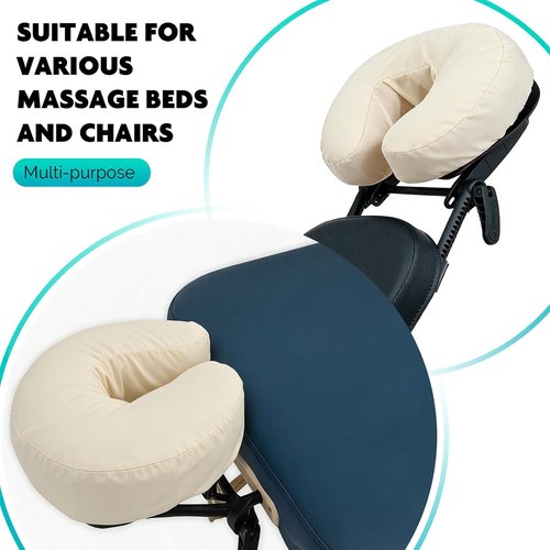 SINLAND Reusable Microfiber Face Cradle Covers - Extra Soft & Fitted for Massage Tables and Chairs