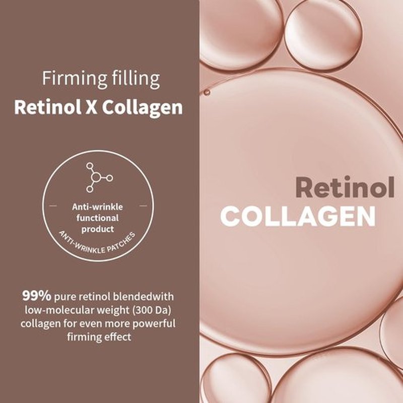 Mediheal Retinol Collagen Cream Lifting Mask | Anti-Aging V-Line Treatment (10 Counts) - Reduces Fine Lines & Wrinkles