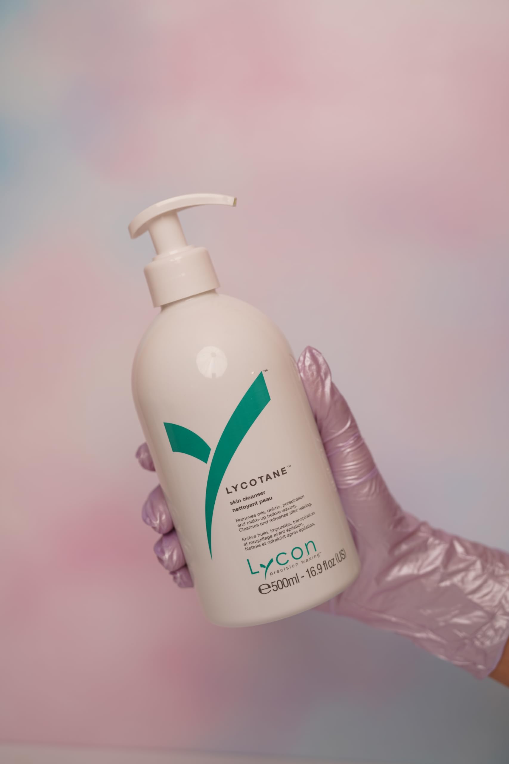 Lycon Lycotane Skin Cleanser, Pre-Wax Cleanser, Soothing Pre and Post Wax Skin Care Made with Jasmine & Chamomile, Vegan and Gluten-Free, 500ml