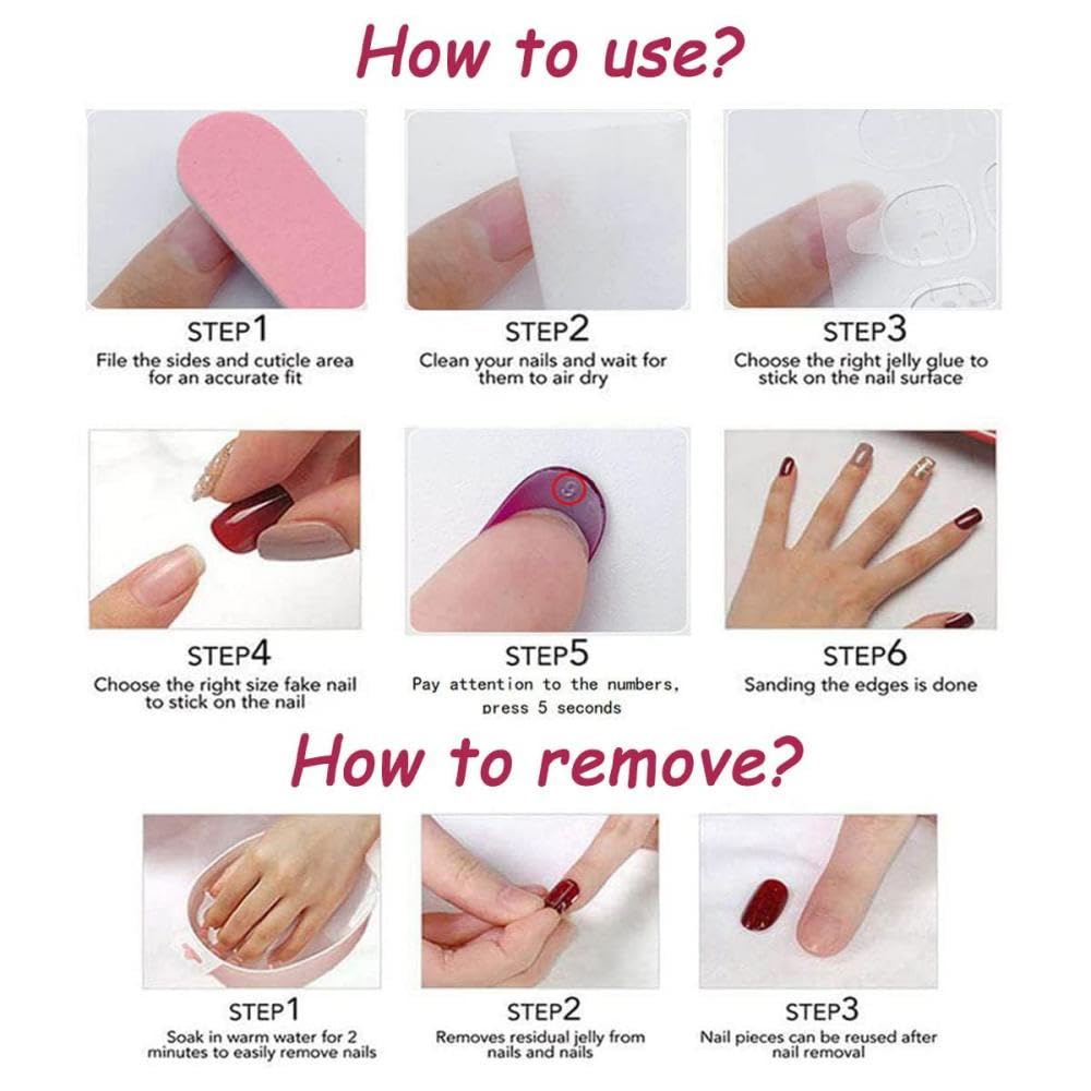 White French Tips Press on Toenails Colorful Gem Press on Nails Long Square False Nails with Flower Charm Design Pearl Fake Toenails Glossy Spring Summer Fake Nails for Women Girls Manicure 48Pcs