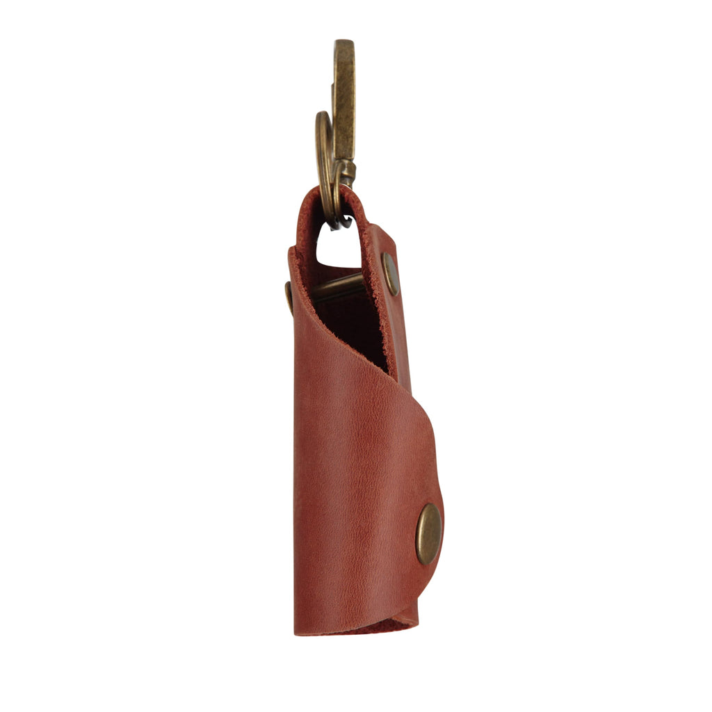MAKYN Leather Wrap Keychain, Key Holder Pouch Keychain, Car Key Holder, Motorcycle Key Holder Organizer, Key Holder with Keyring (Cognac)