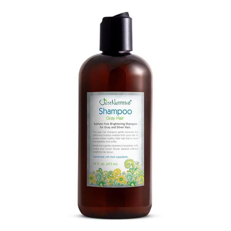 Just Nutritive Gray Hair Shampoo - Natural Treatment for Gray Hair | 16 Oz Bottle